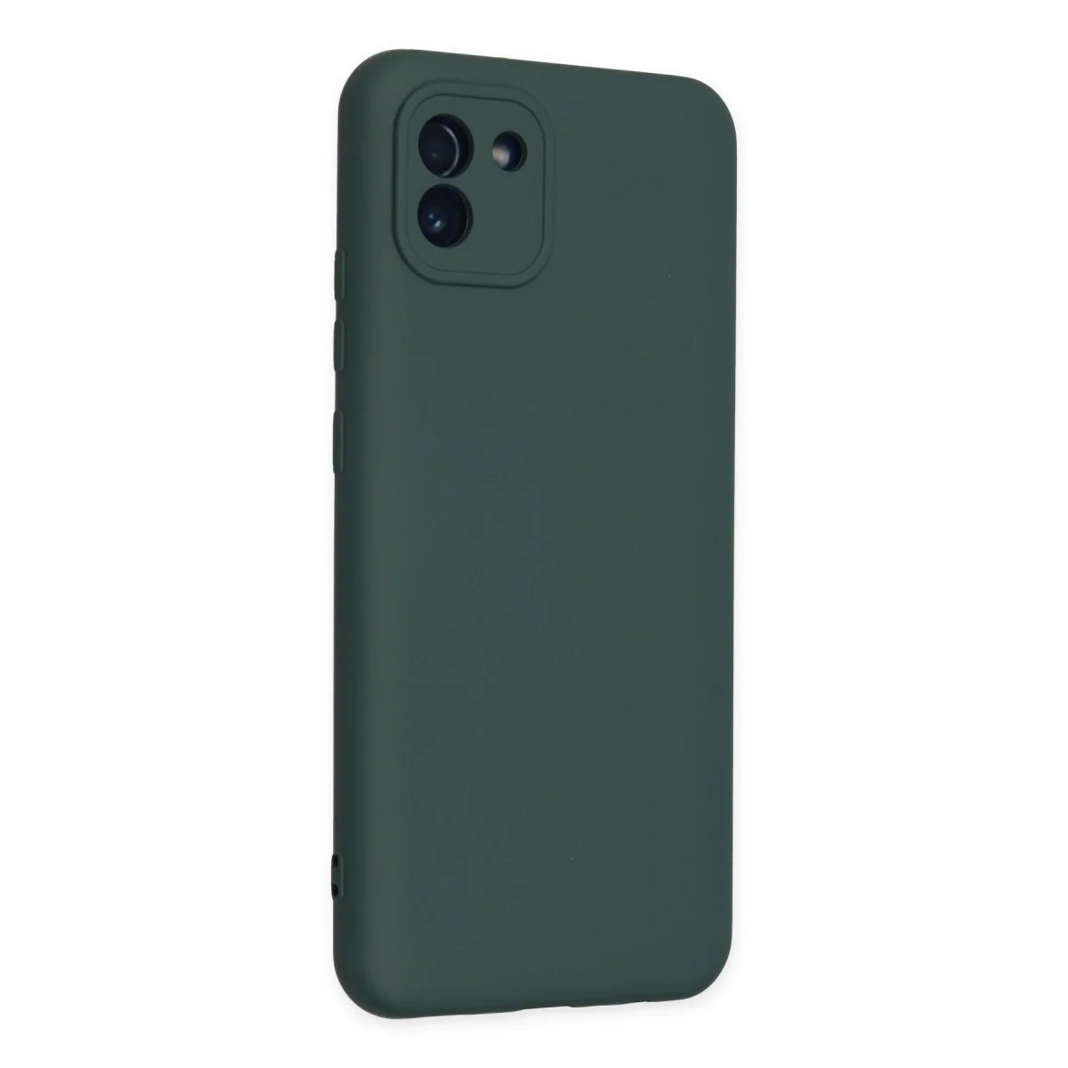 Galaxy A03 Kılıf Nano içi Kadife Silikon - Koyu Yeşil