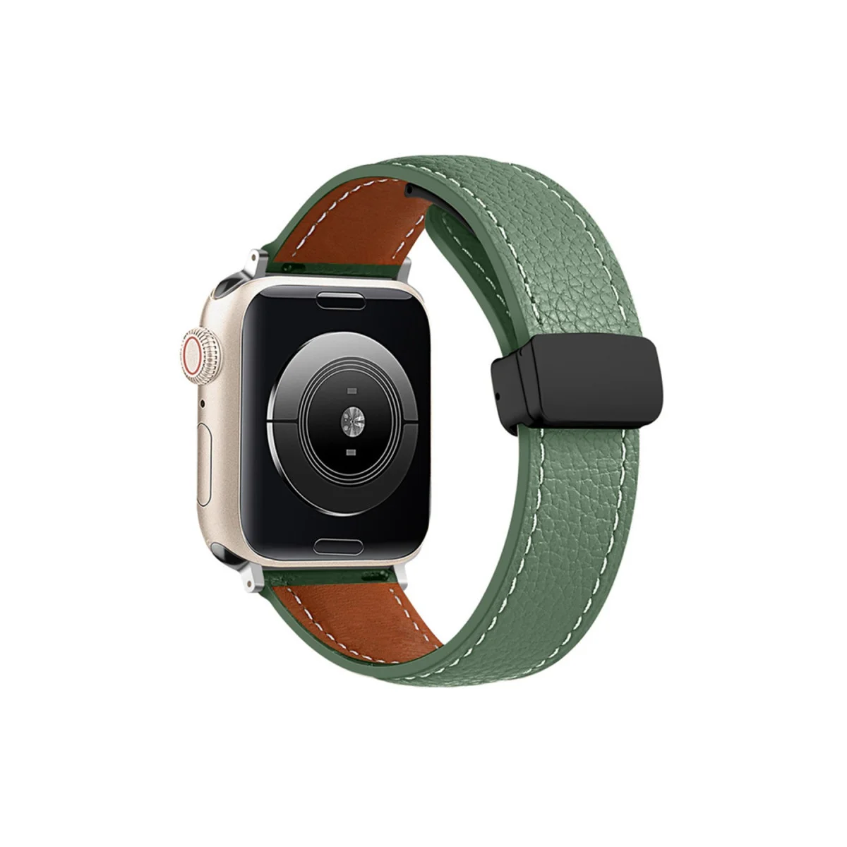 Watch 38mm KR414 Daks Deri Kordon - Koyu Yeşil