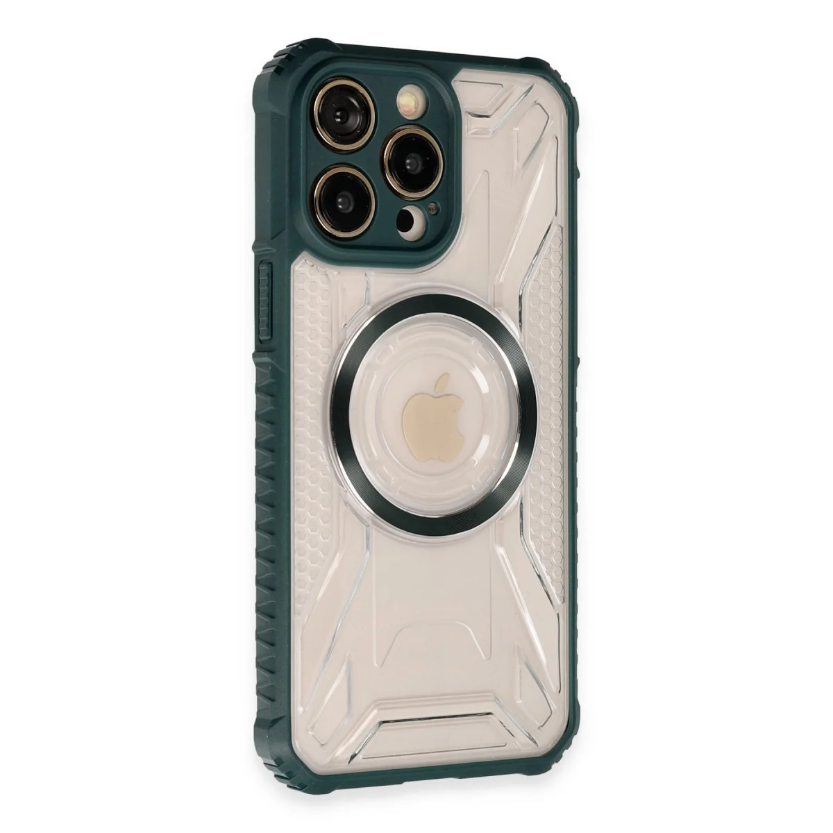 iPhone 13 Pro Kılıf Prag Magneticsafe Kapak - Koyu Yeşil