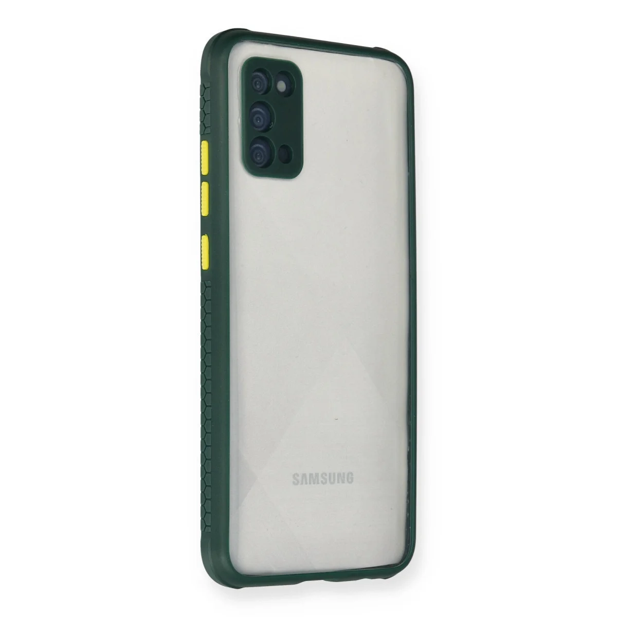Galaxy A02S Kılıf Miami Şeffaf Silikon - Koyu Yeşil