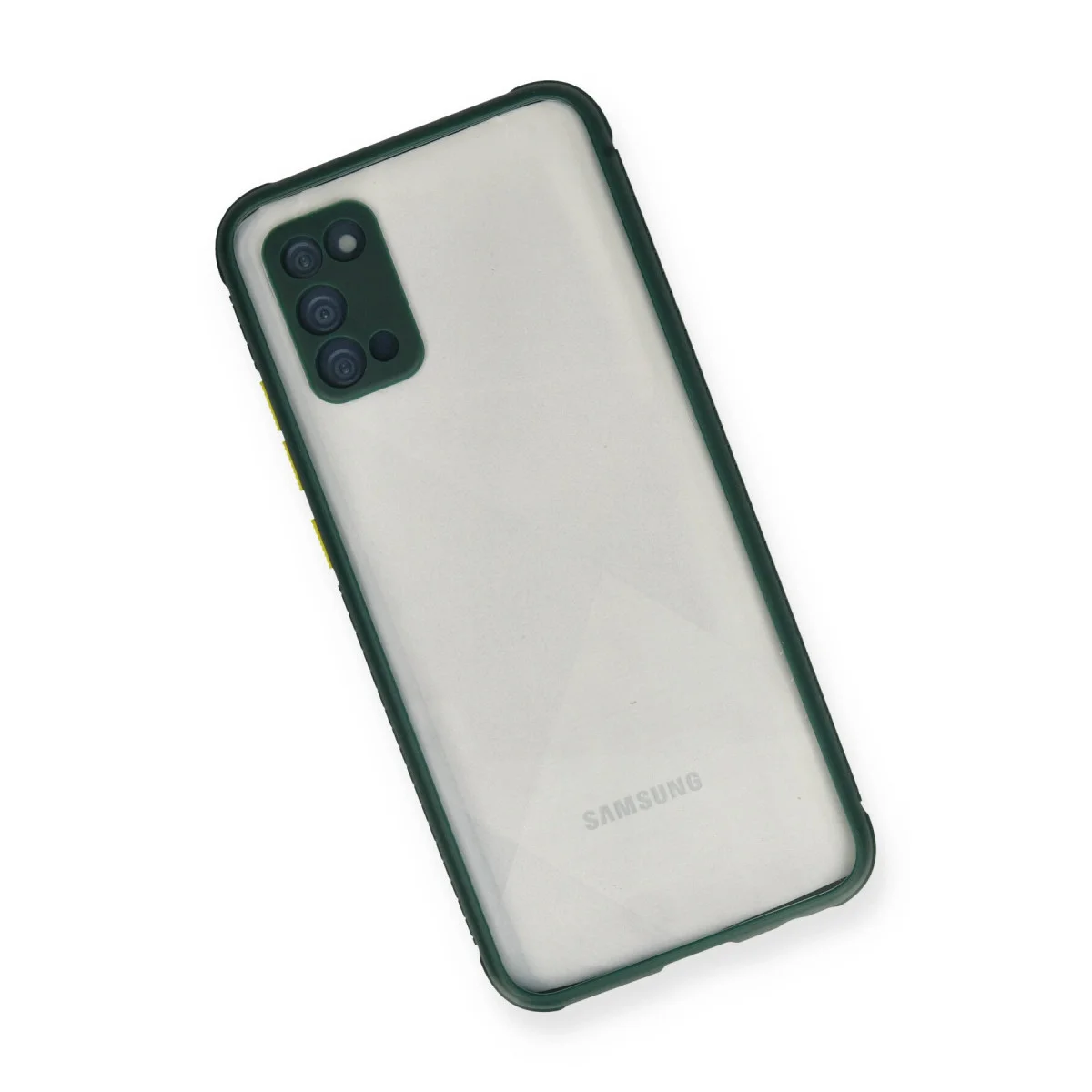 Galaxy A02S Kılıf Miami Şeffaf Silikon - Koyu Yeşil