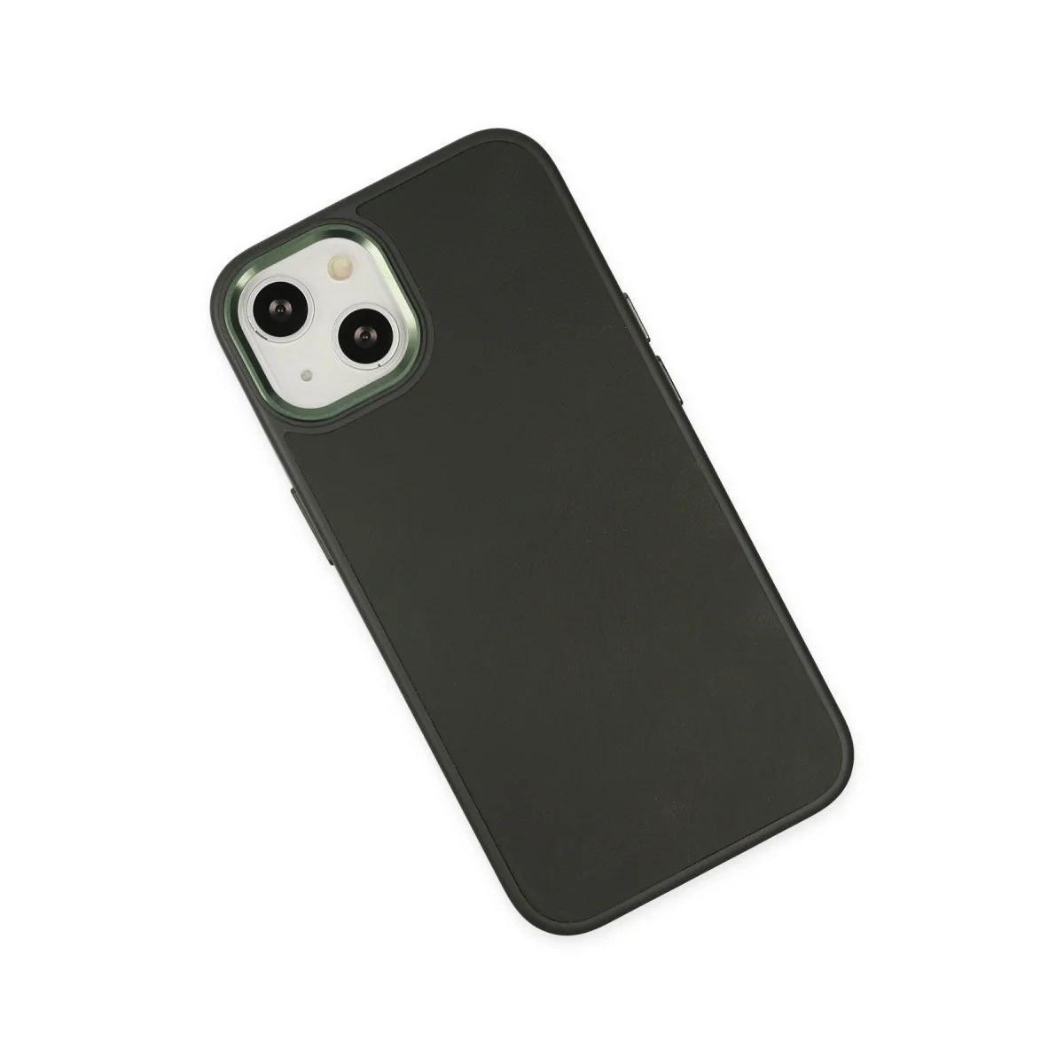 iPhone 14 Plus Kılıf Asya Deri Silikon - Koyu Yeşil