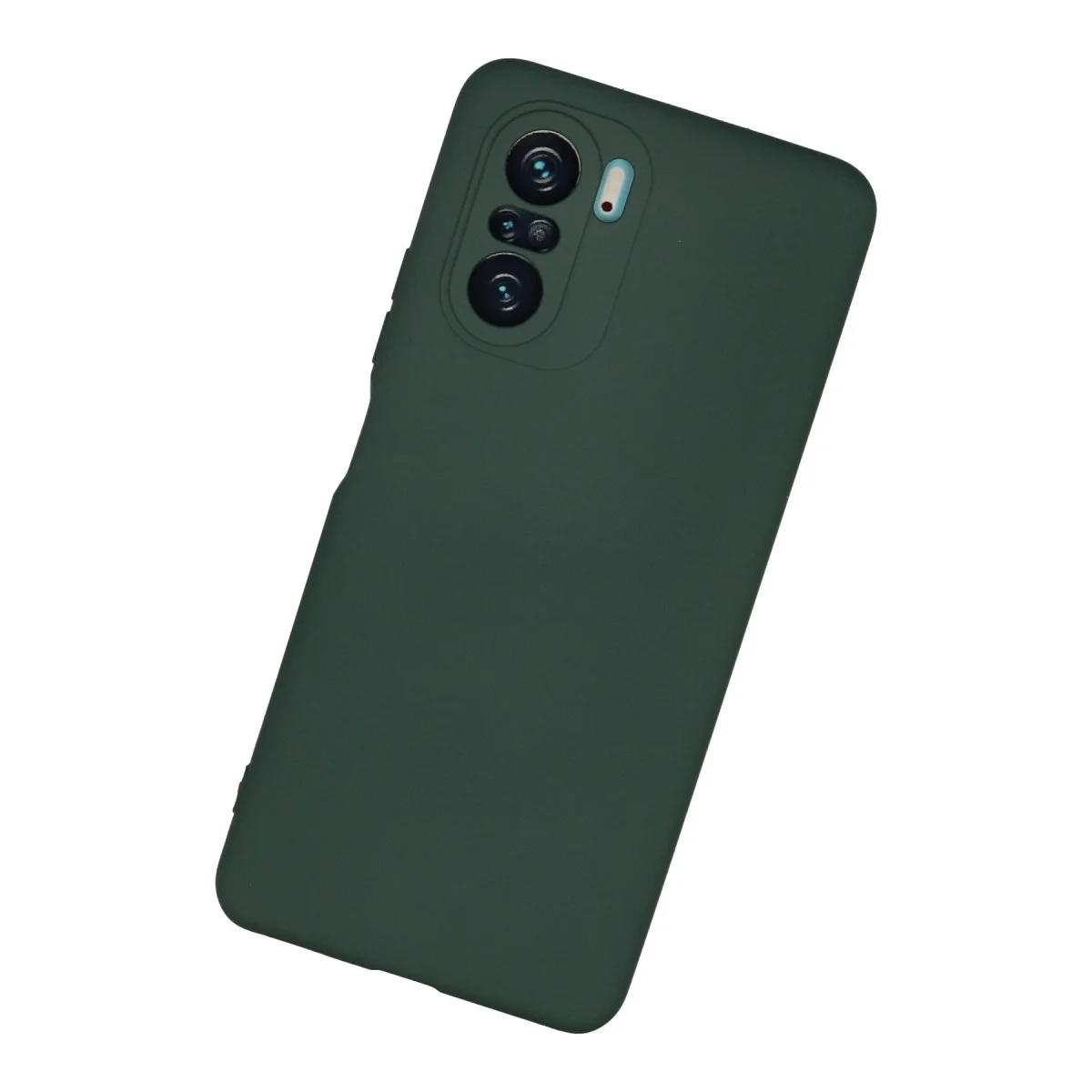 Poco F3 Kılıf Nano içi Kadife Silikon - Koyu Yeşil