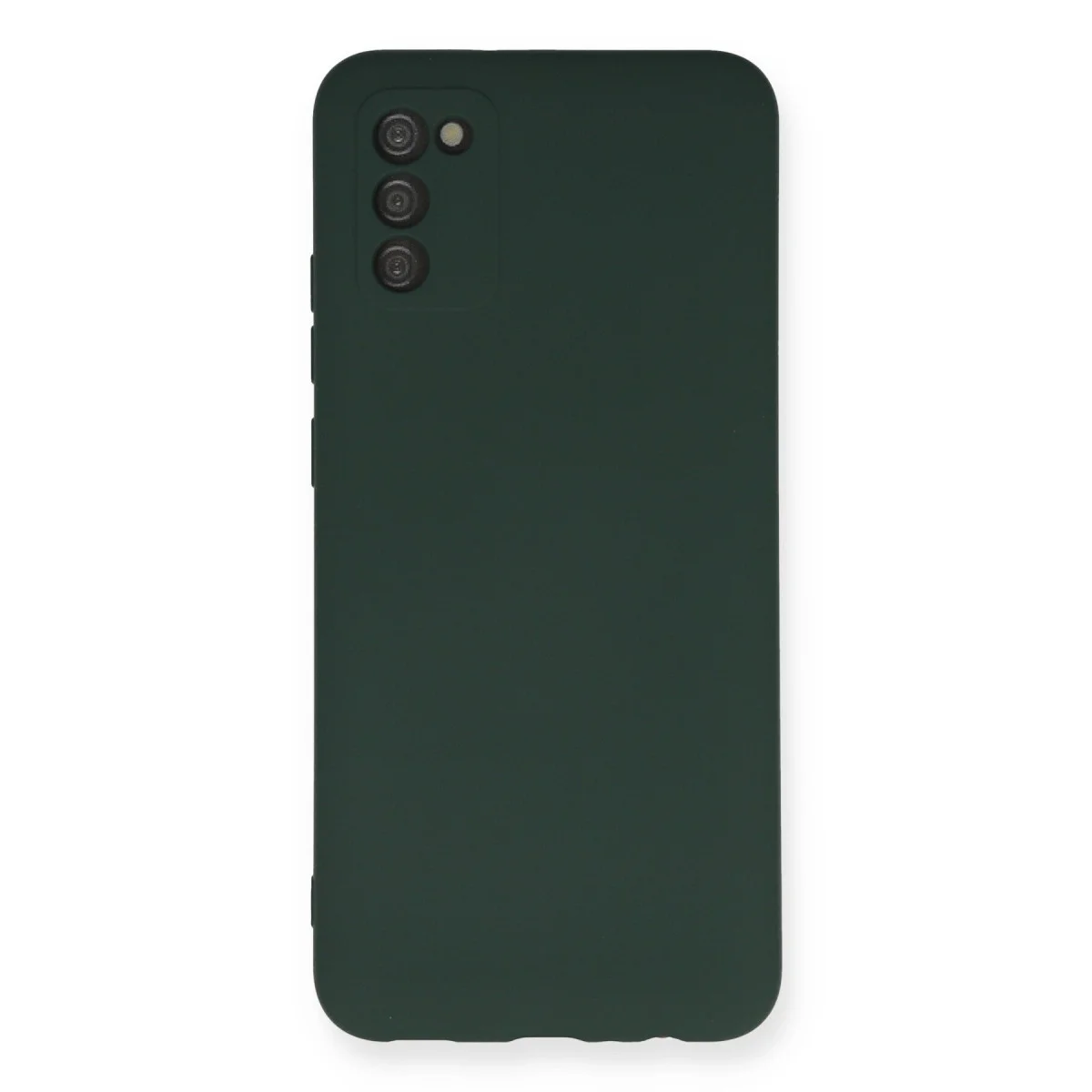 Galaxy A03S Kılıf Nano içi Kadife Silikon - Koyu Yeşil