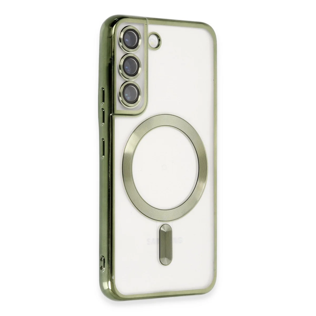 Galaxy S22 Kılıf Kross Magneticsafe Kapak - Koyu Yeşil