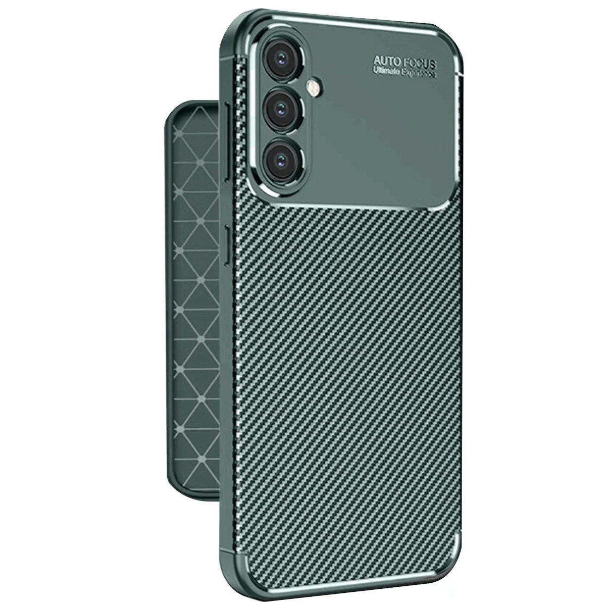 Galaxy A56 Kılıf Auto Focus Karbon Kapak - Koyu Yeşil