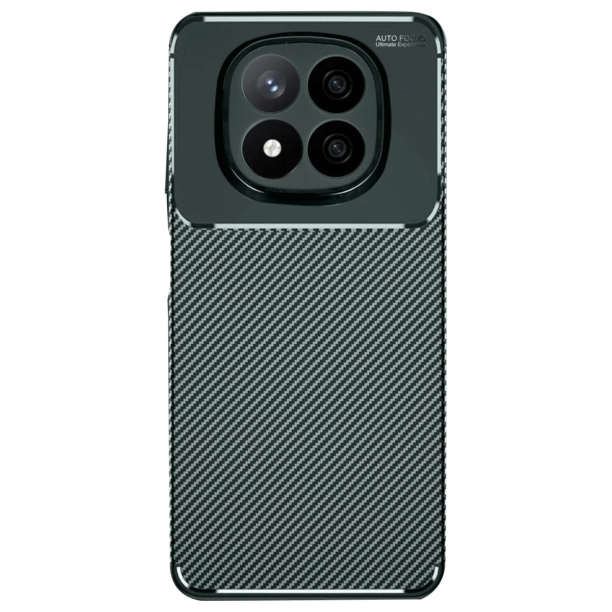 Redmi Note 14 Pro 5G Kılıf Auto Focus Karbon Kapak - Koyu Yeşil