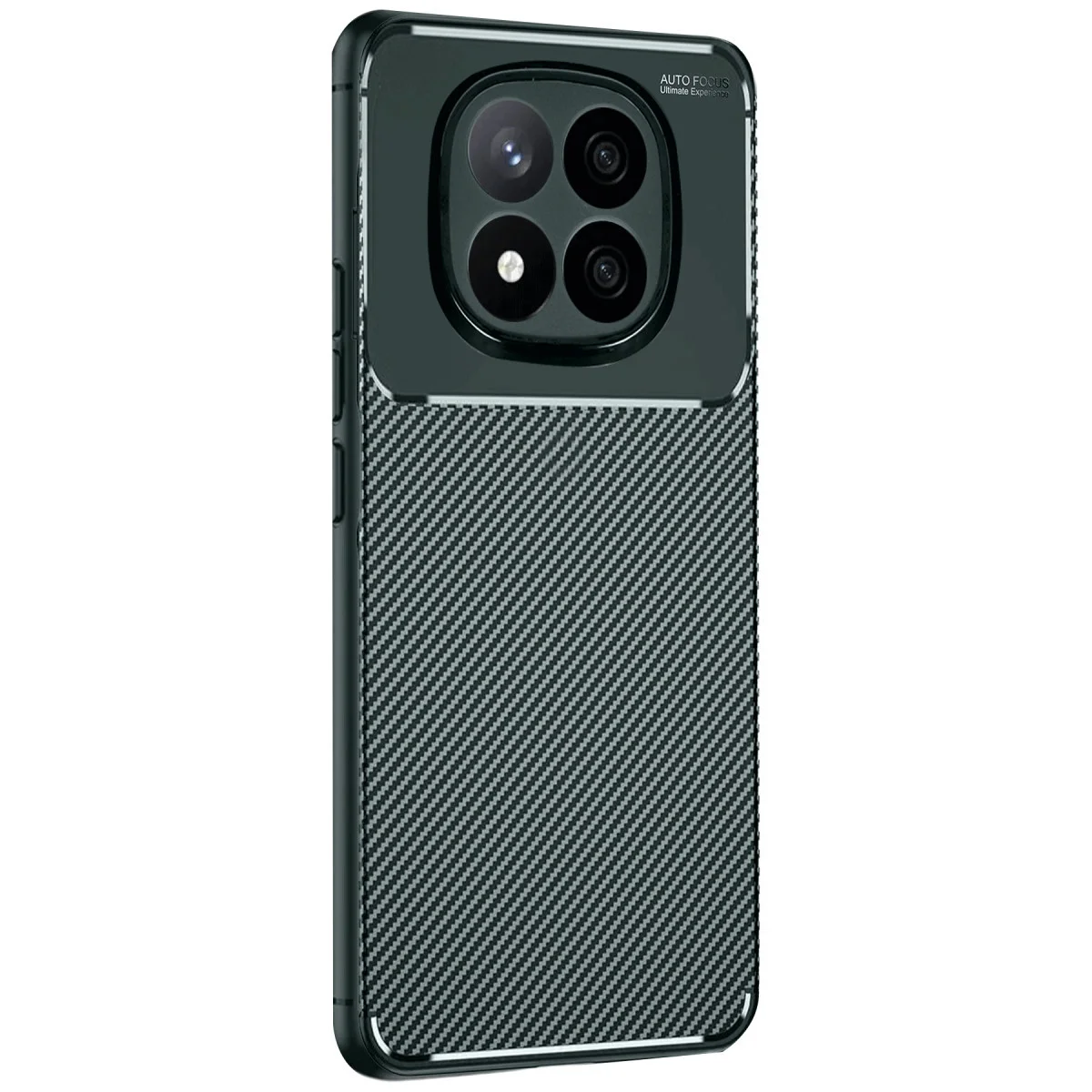 Redmi Note 14 Pro Plus Kılıf Auto Focus Karbon Kapak - Koyu Yeşil