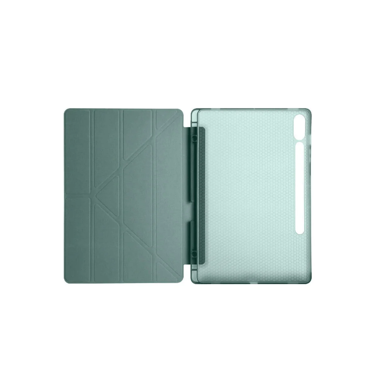 Galaxy X510 Tab S9 FE 11 Kılıf Kalemlikli Mars Tablet Kılıfı - Koyu Yeşil