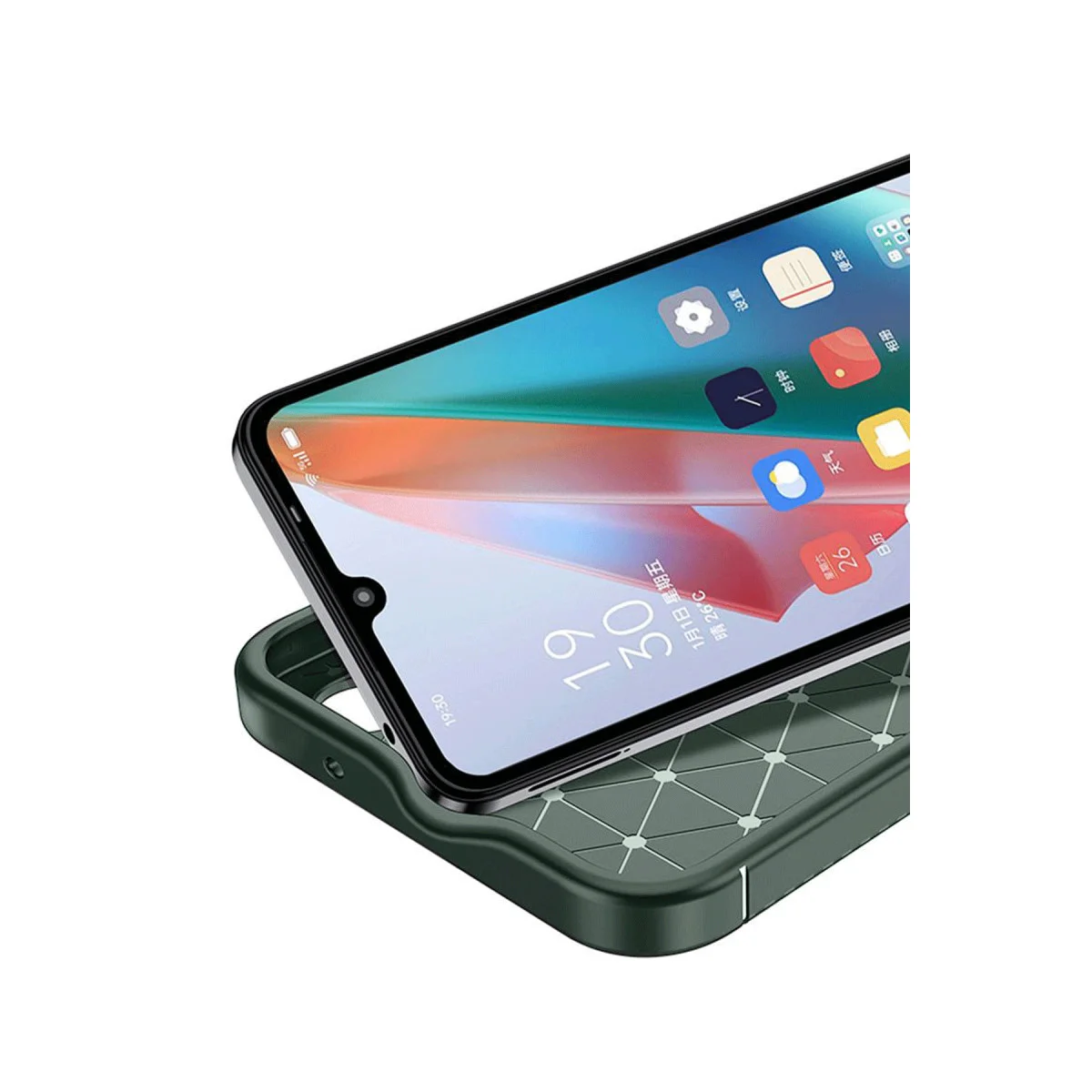 Hot 50 Pro Plus 4G Auto Focus Karbon Kapak - Koyu Yeşil