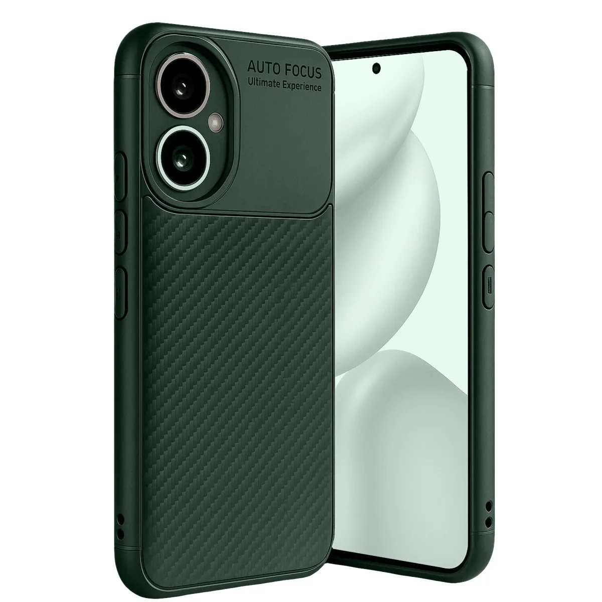 400 Kılıf Auto Focus Karbon Kapak - Koyu Yeşil