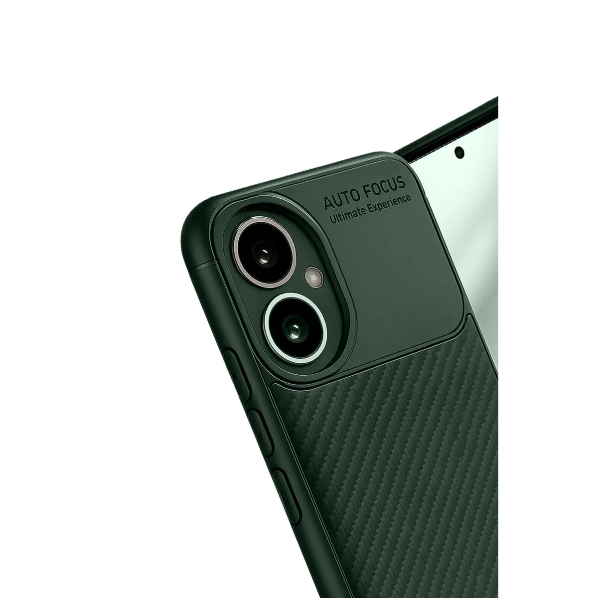 400 Kılıf Auto Focus Karbon Kapak - Koyu Yeşil