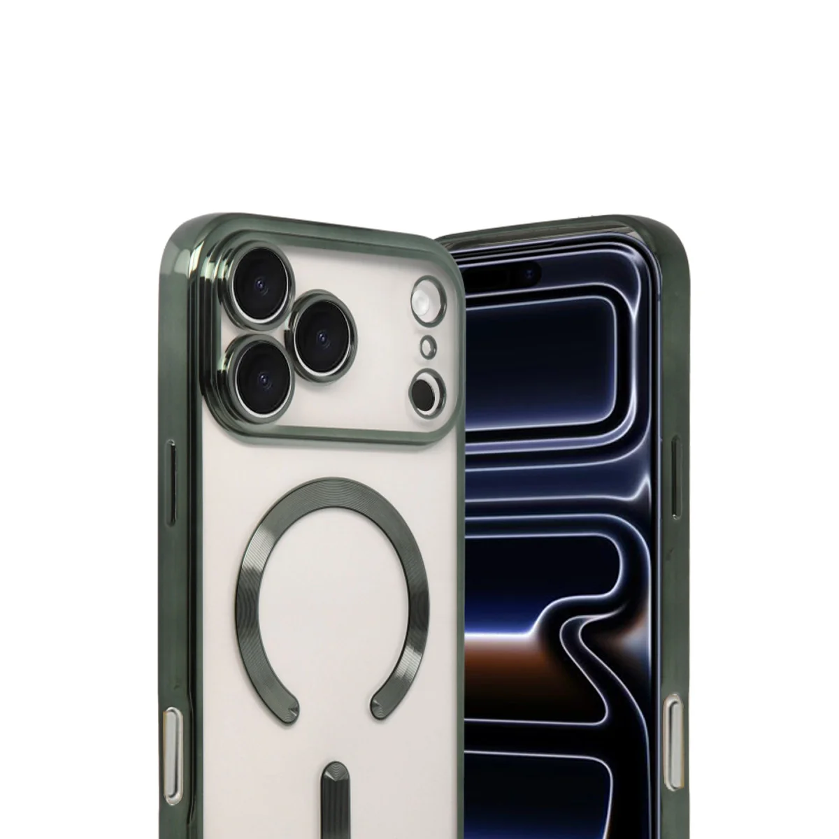 iPhone 17 Pro Kross Magneticsafe Kapak - Koyu Yeşil