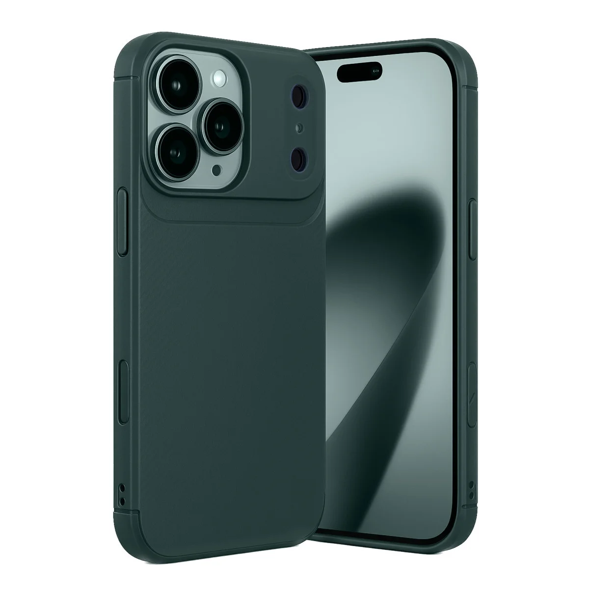 iPhone 17 Pro Max Auto Focus Karbon Kapak - Koyu Yeşil