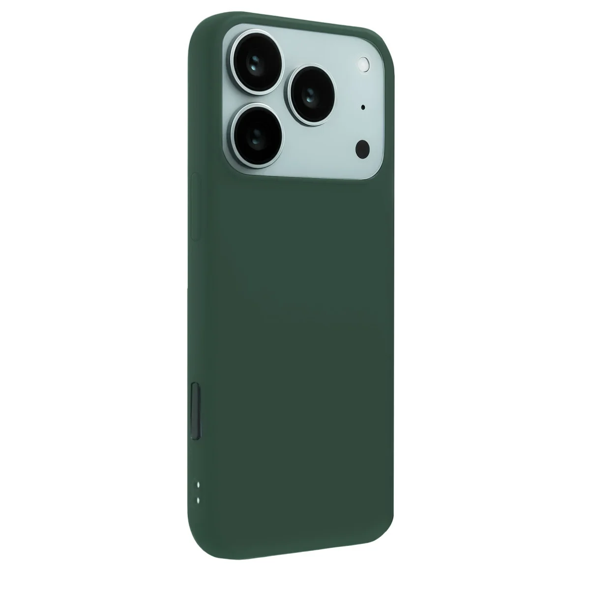 iPhone 17 Pro Nano içi Kadife Silikon - Koyu Yeşil