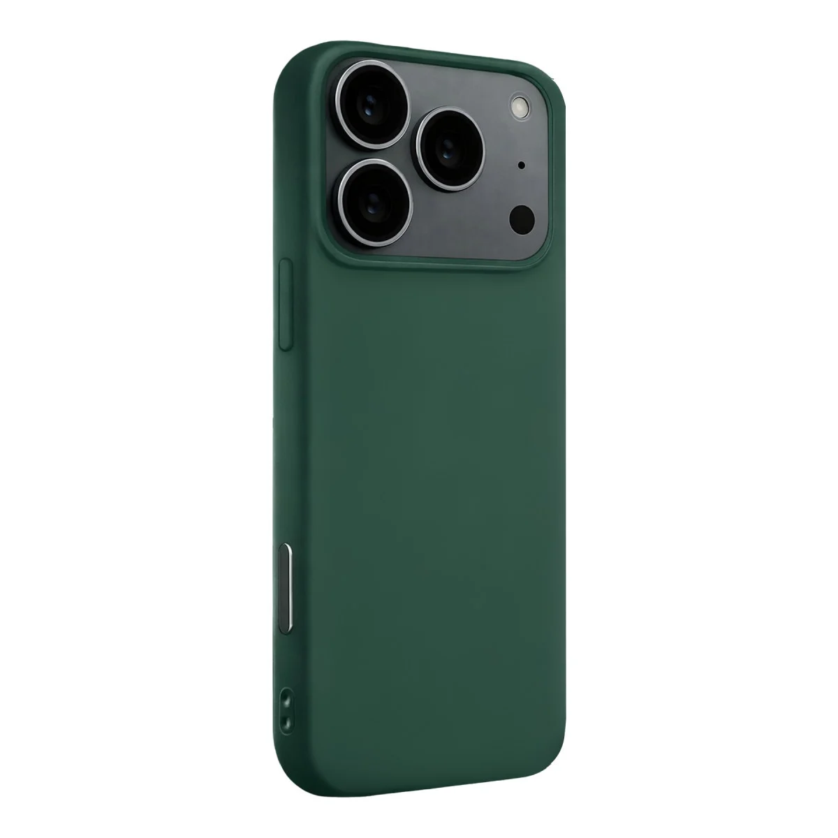 iPhone 17 Pro Max Nano içi Kadife Silikon - Koyu Yeşil
