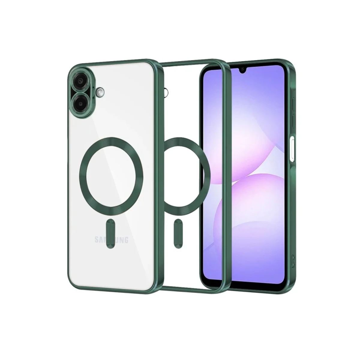 Galaxy A07 4G Kross Magneticsafe Kapak - Koyu Yeşil