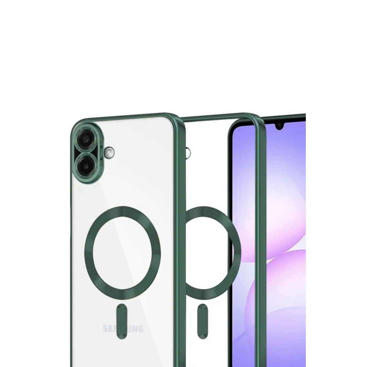 Galaxy A07 4G Kross Magneticsafe Kapak - Koyu Yeşil