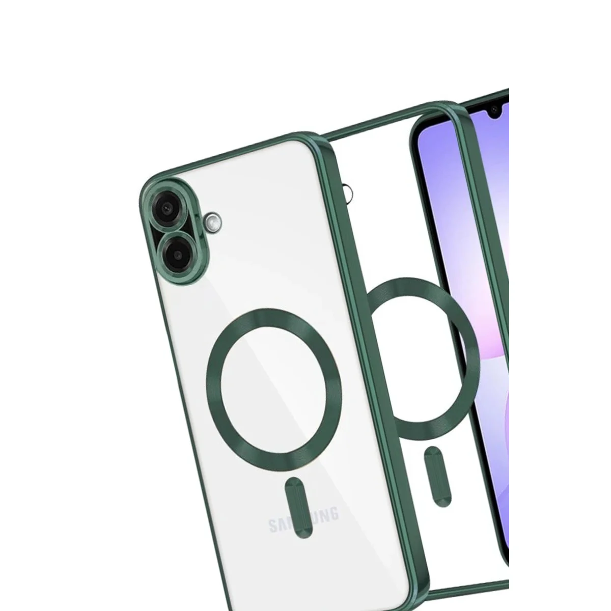 Galaxy A07 4G Kross Magneticsafe Kapak - Koyu Yeşil