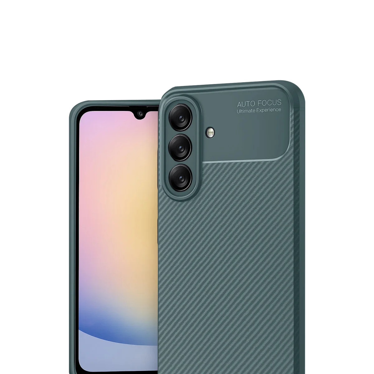 Galaxy A17 5G Auto Focus Karbon Kapak - Koyu Yeşil