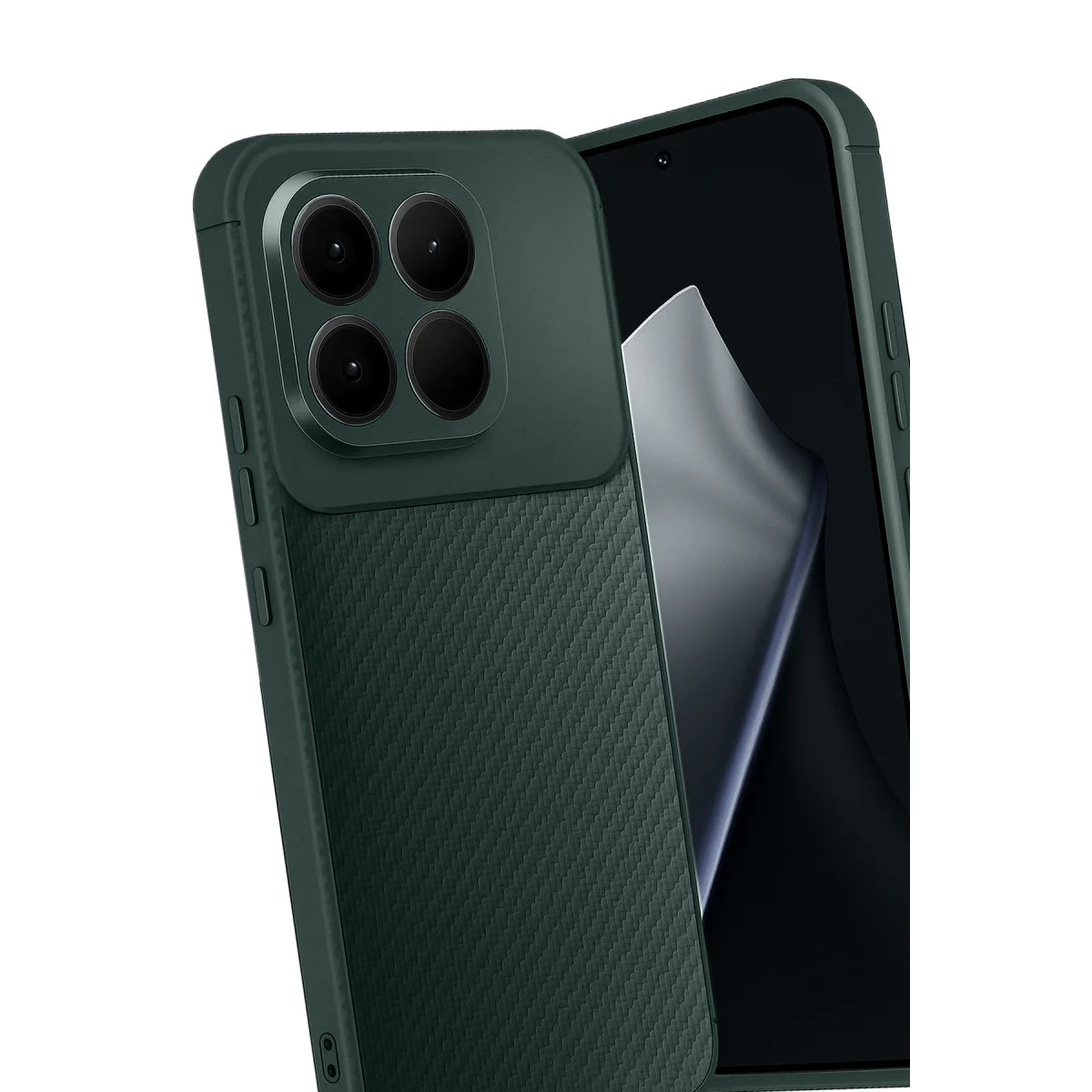 Mi 15T Auto Focus Karbon Kapak - Koyu Yeşil