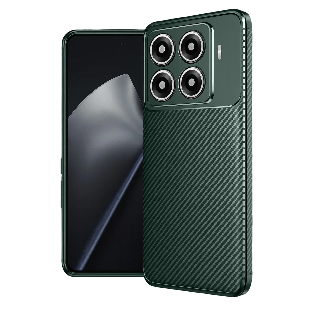 Mi 15T Pro Auto Focus Karbon Kapak - Koyu Yeşil