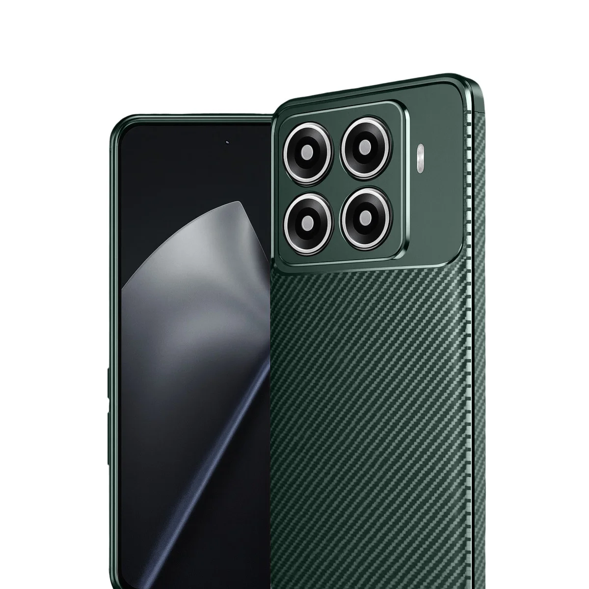 Mi 15T Pro Auto Focus Karbon Kapak - Koyu Yeşil
