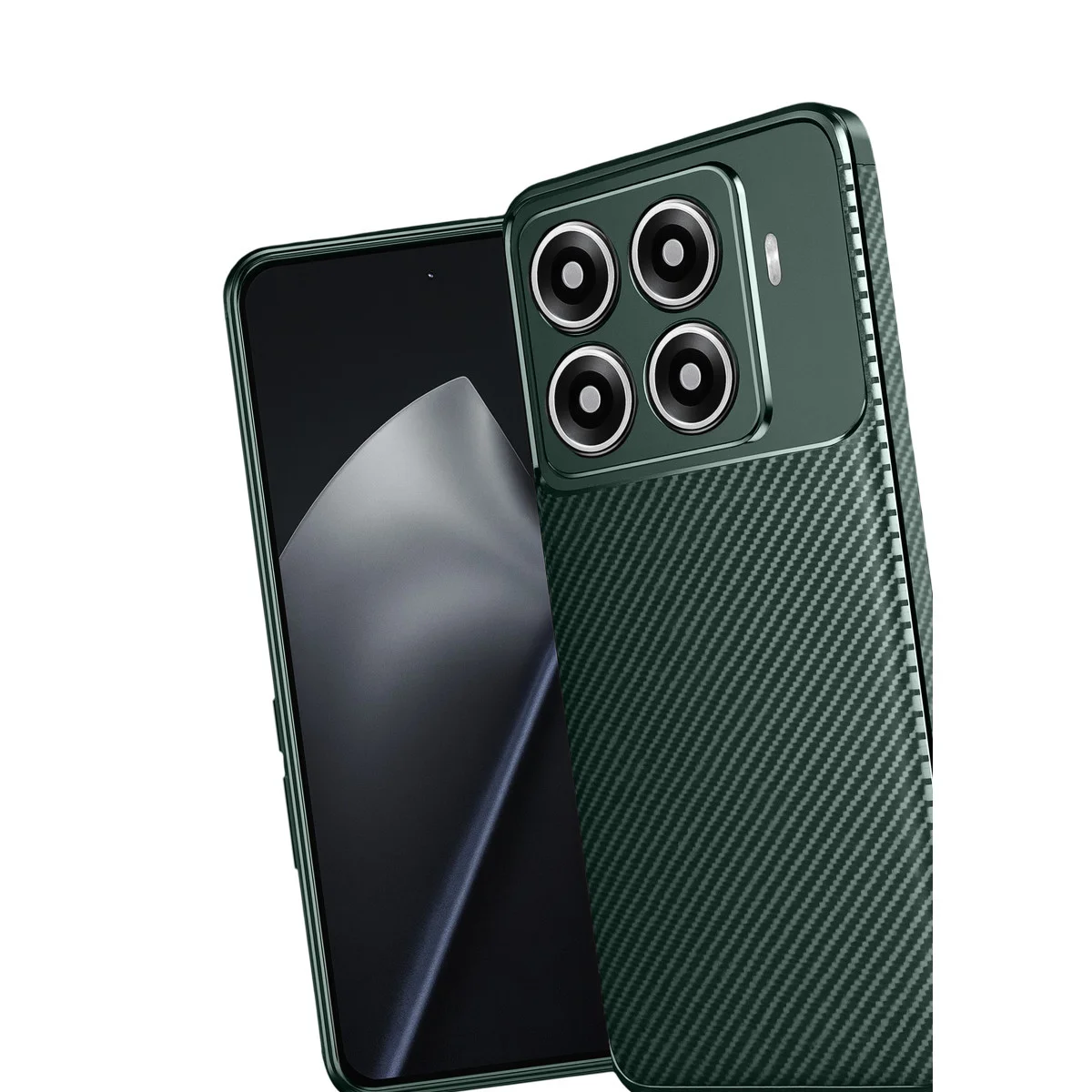 Mi 15T Pro Auto Focus Karbon Kapak - Koyu Yeşil
