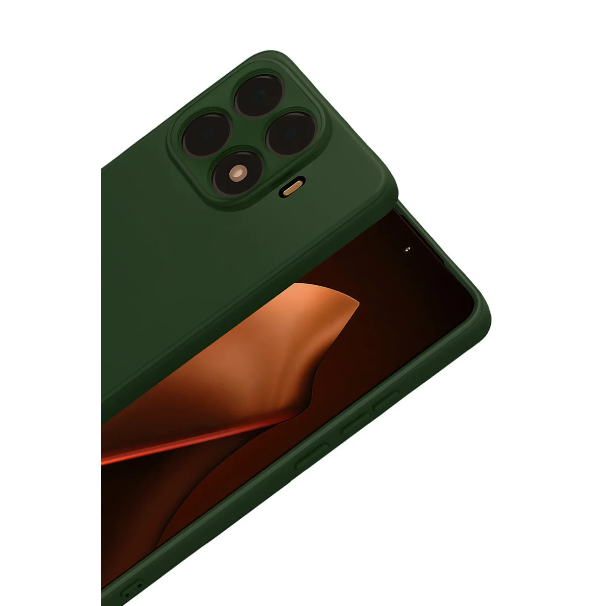 Mi 15T Pro Nano içi Kadife Silikon - Koyu Yeşil