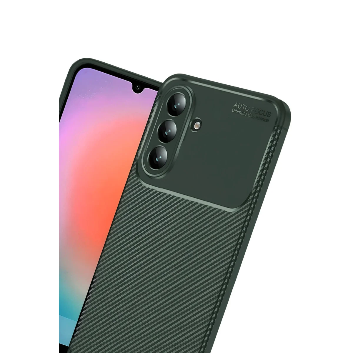 Galaxy A57 5G Auto Focus Karbon Kapak - Koyu Yeşil