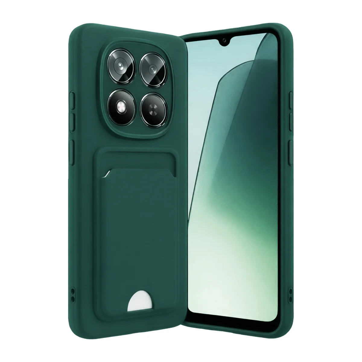 Redmi Note 15 Pro 5G Kelvin Kartvizitli Silikon - Koyu Yeşil