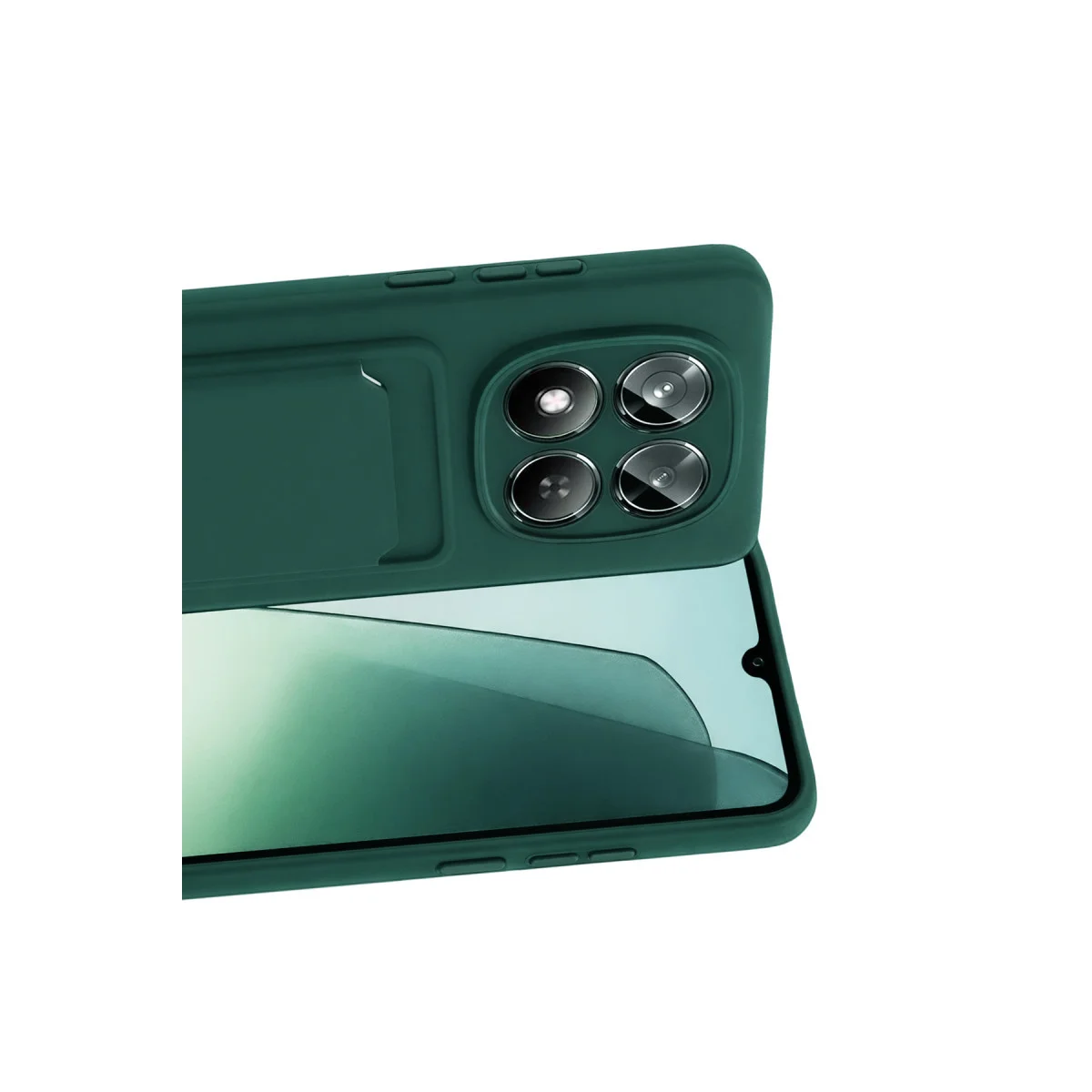 Redmi Note 15 Pro 5G Kelvin Kartvizitli Silikon - Koyu Yeşil