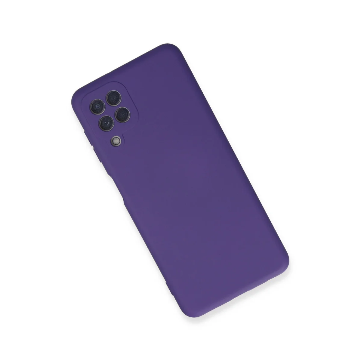 Galaxy A22 Kılıf Nano içi Kadife Silikon - Mor