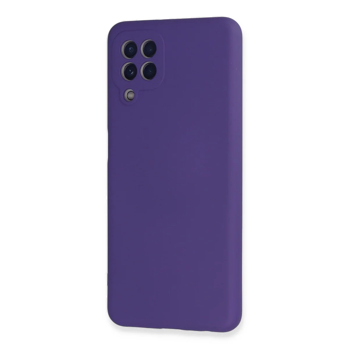 Galaxy A22 Kılıf Nano içi Kadife Silikon - Mor