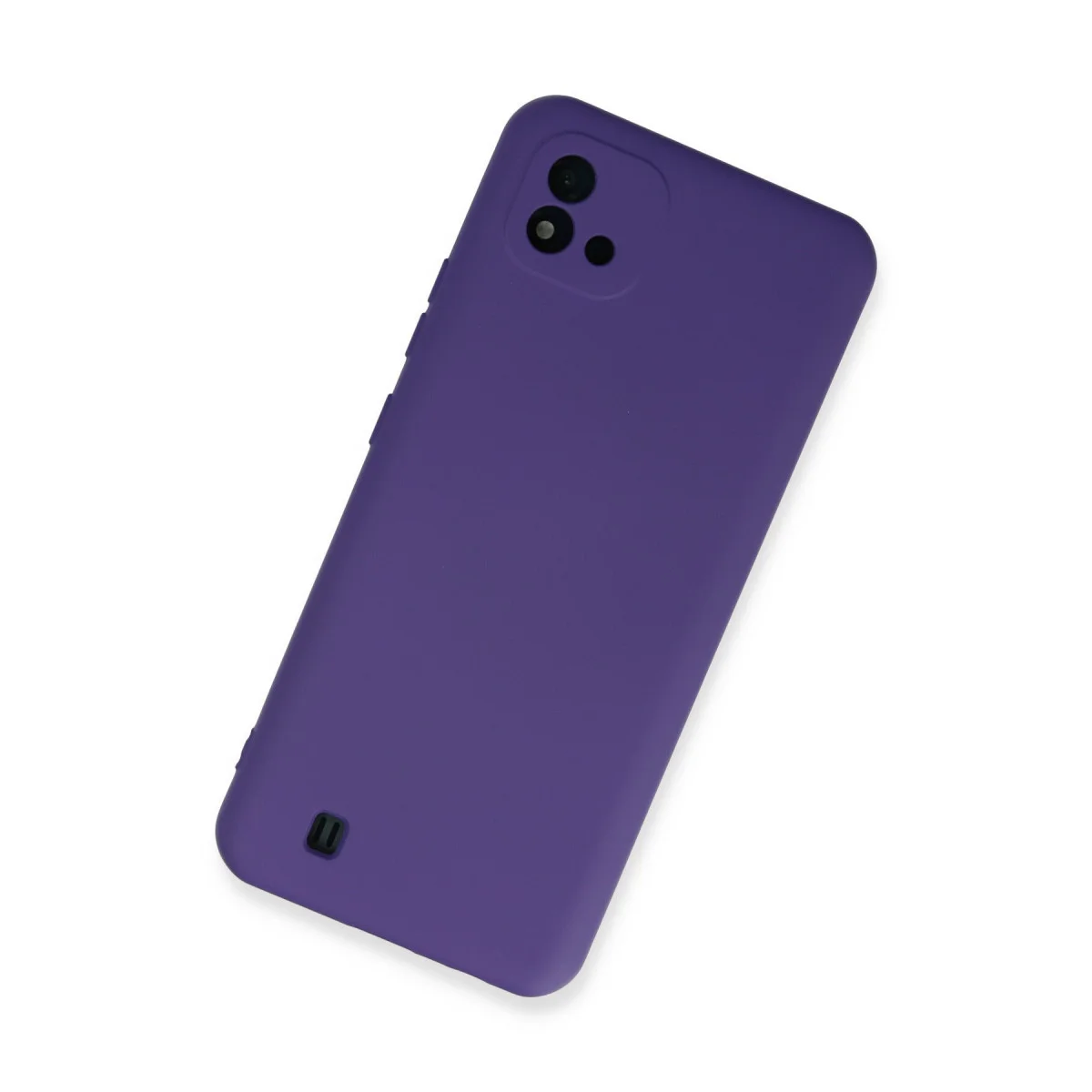 Realme C11 2021 Kılıf Nano içi Kadife Silikon - Mor