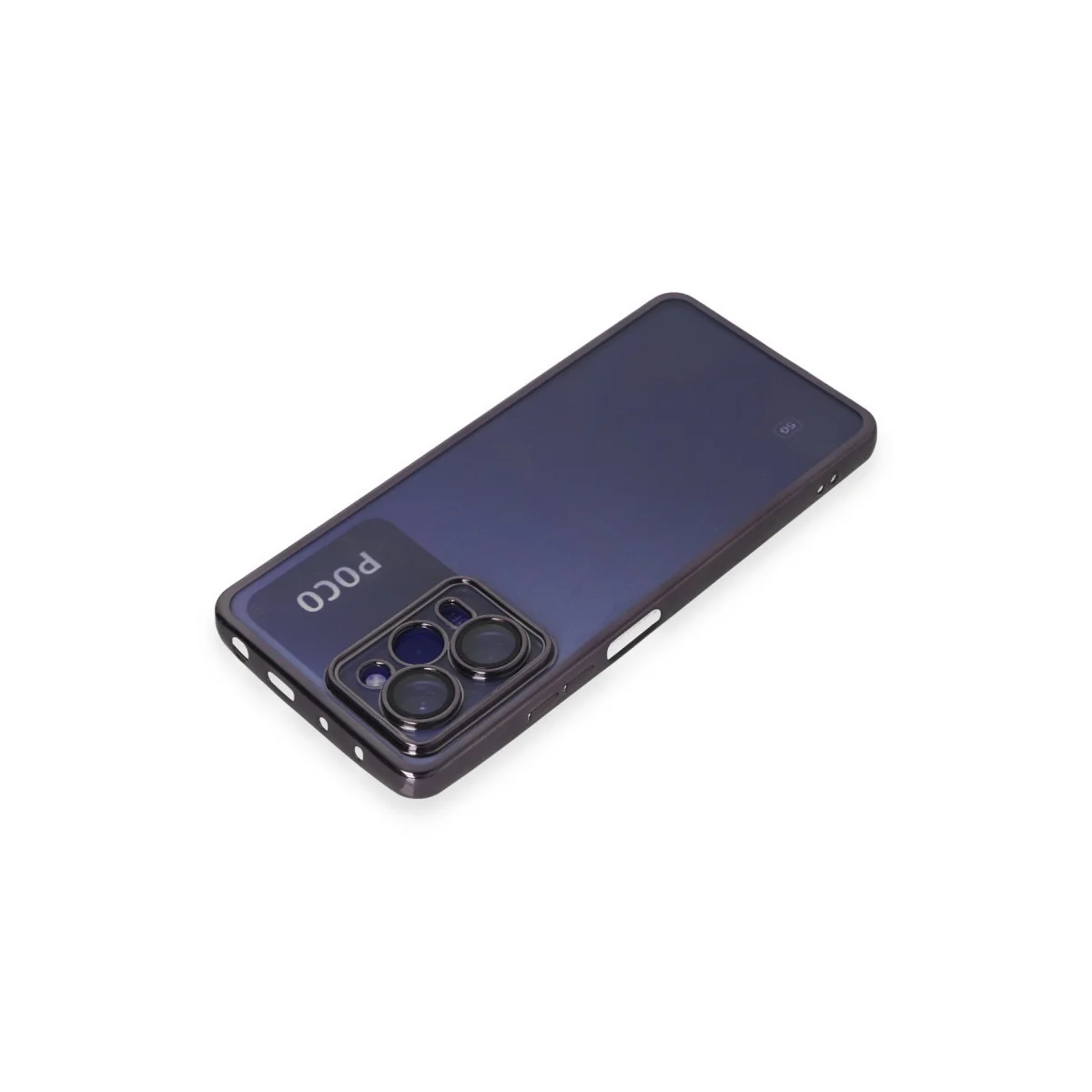 Poco X5 Pro 5G Kılıf Razer Lensli Silikon - Mor