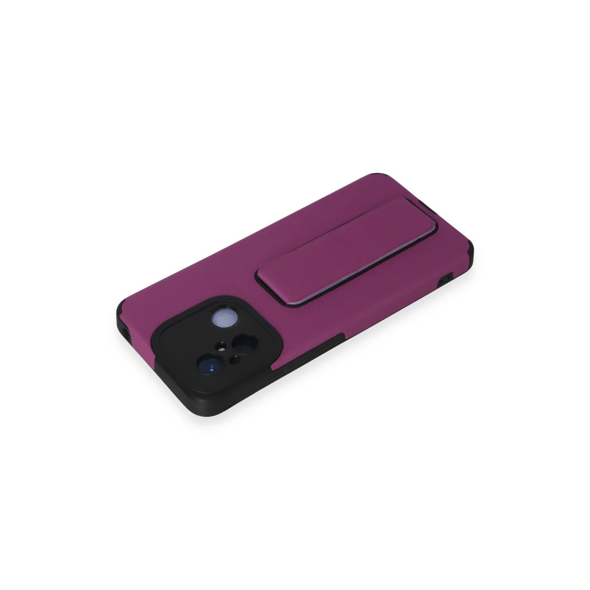 Redmi 12C Kılıf Mega Standlı Silikon - Mor