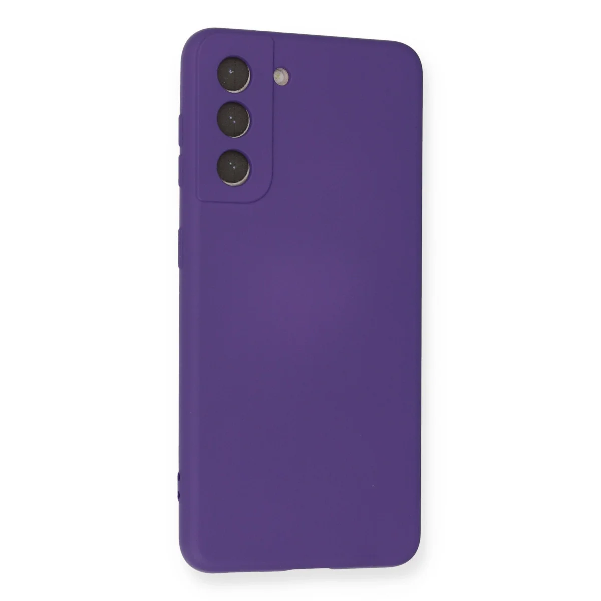 Galaxy S21 Kılıf Nano içi Kadife Silikon - Mor