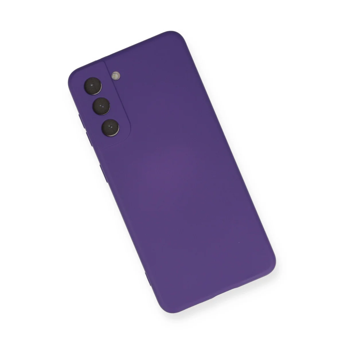 Galaxy S21 Kılıf Nano içi Kadife Silikon - Mor