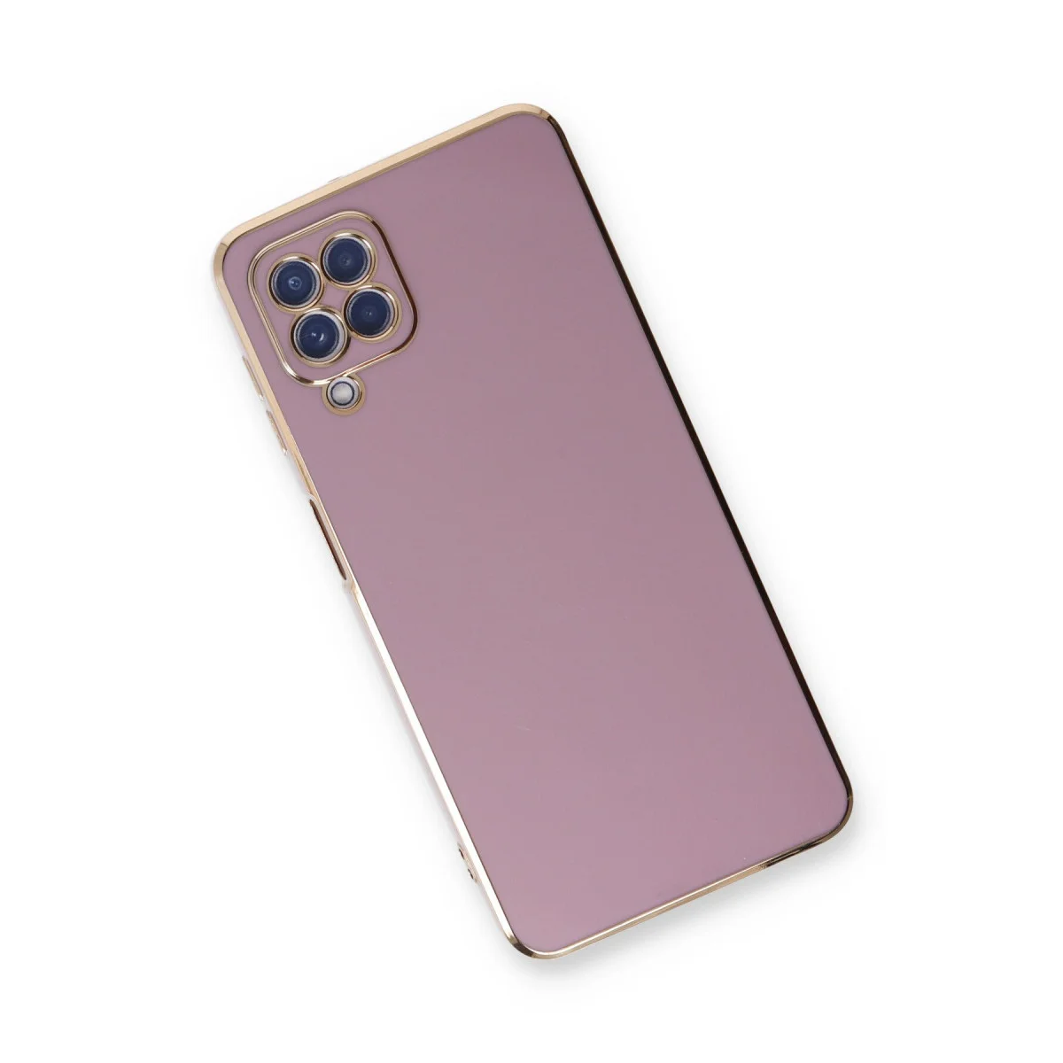 Galaxy A22 Kılıf Volet Silikon - Mor