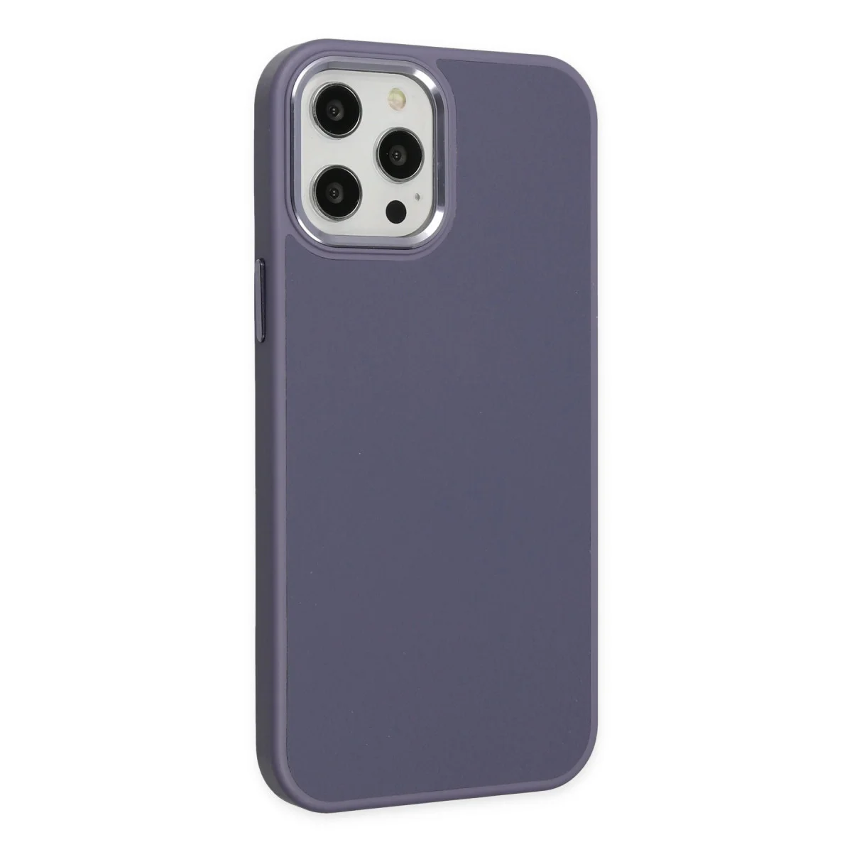 iPhone 12 Pro Max Kılıf Asya Deri Silikon - Mor
