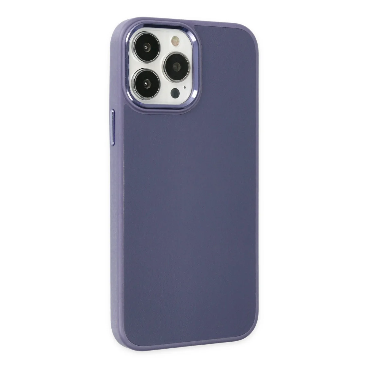 iPhone 13 Pro Kılıf Asya Deri Silikon - Mor