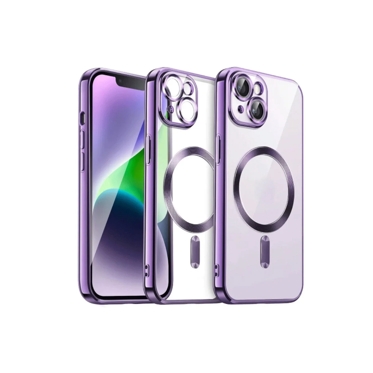 iPhone 15 Kılıf Kross Magneticsafe Kapak - Mor