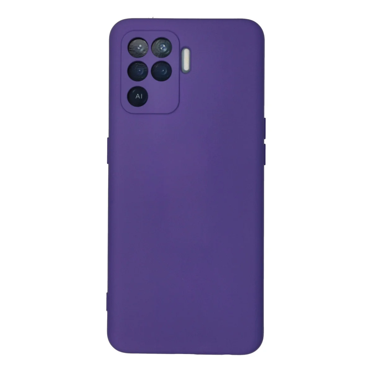 Reno 5 Lite Kılıf Nano içi Kadife Silikon - Mor