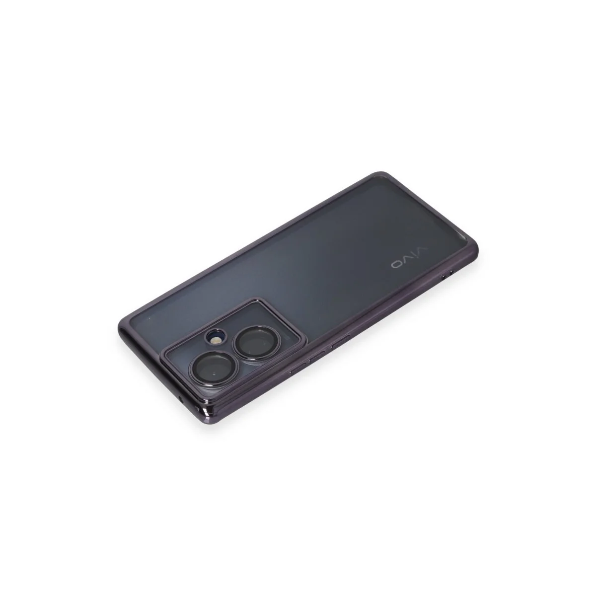 V29 Lite Kılıf Razer Lensli Silikon - Mor