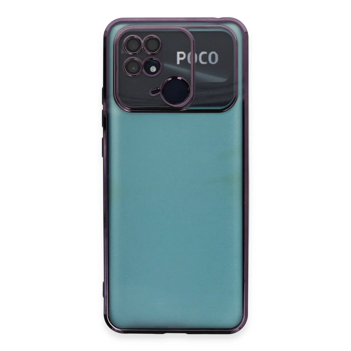 Redmi 10C Kılıf Razer Lensli Silikon - Mor