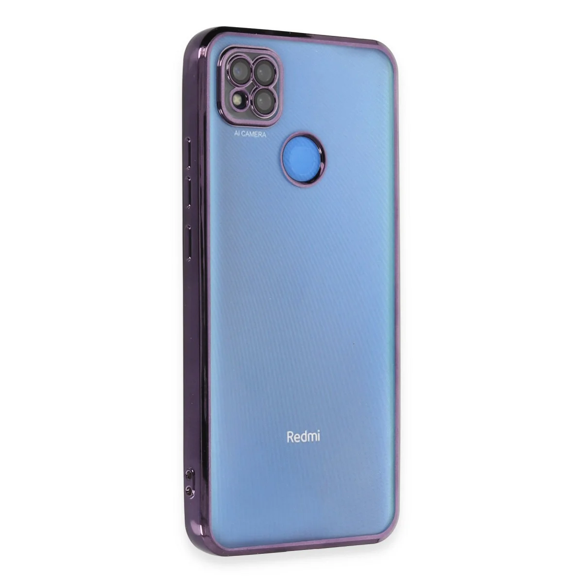 Redmi 9C Kılıf Razer Lensli Silikon - Mor