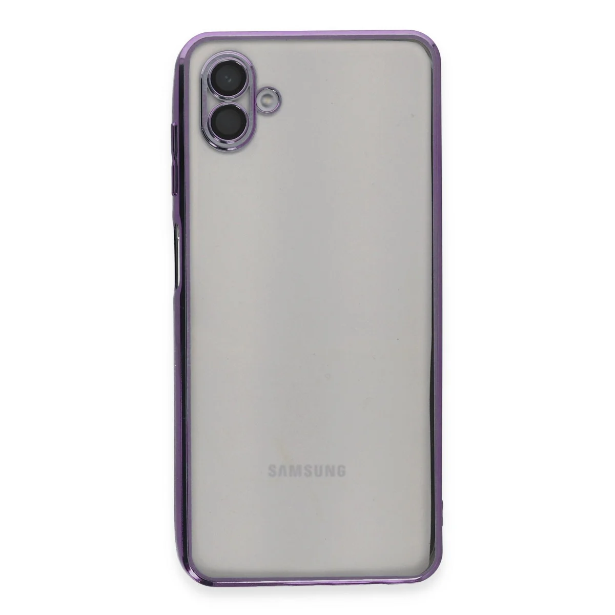 Galaxy A04 Kılıf Razer Lensli Silikon - Mor