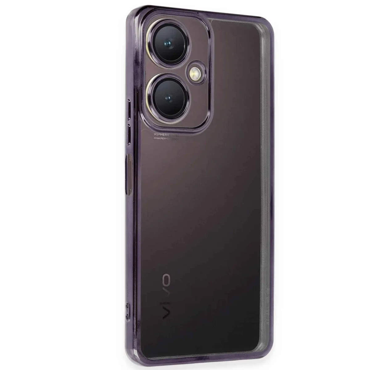 Y27 Kılıf Razer Lensli Silikon - Mor
