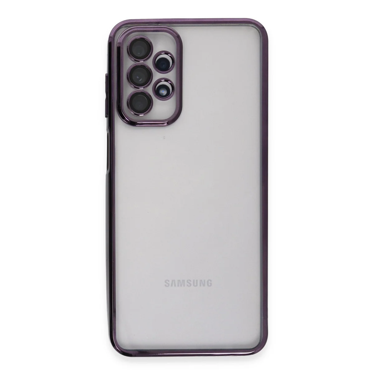 Galaxy A23 4G Kılıf Razer Lensli Silikon - Mor